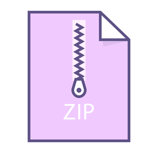 Doc, file, format, zip icon