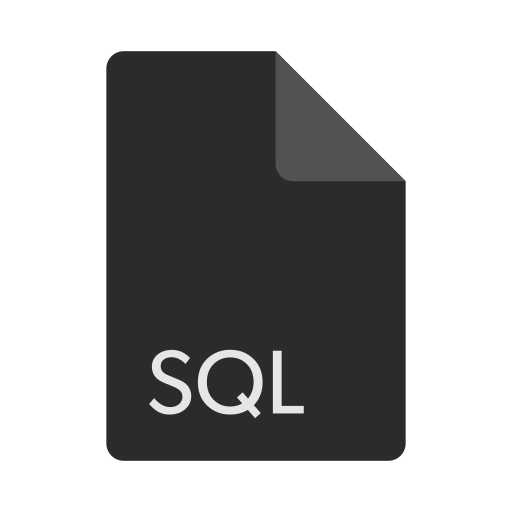 Sql, file, extension, format icon
