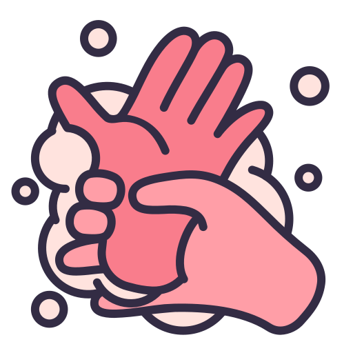 Coronavirus, covid, hands, soap, wash, water, wrists icon