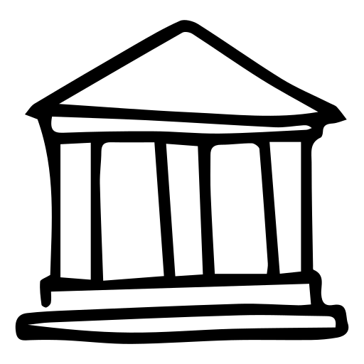 Bank, banking, building, drawn, finance, hand icon