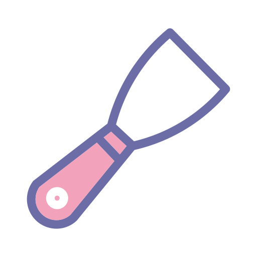 Paint, brush, renovation, house, chisel icon