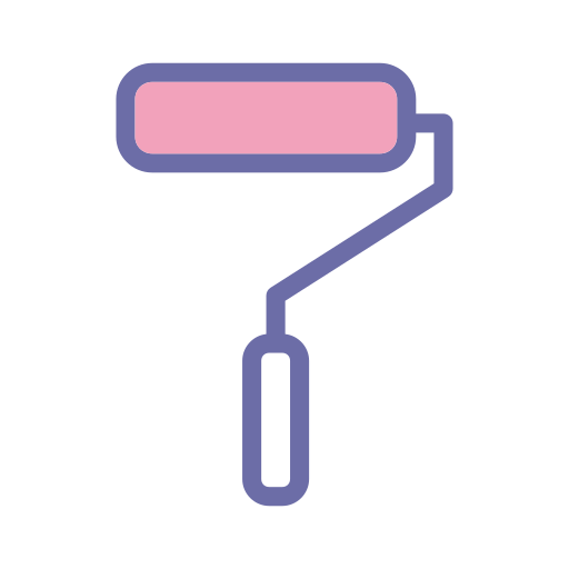 Paint, brush, renovation, house icon