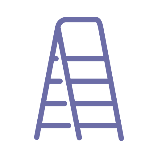 Paint, brush, renovation, house, ladder icon