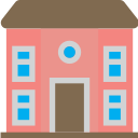 Circle,Front,House,Huge,View,Windows,With
