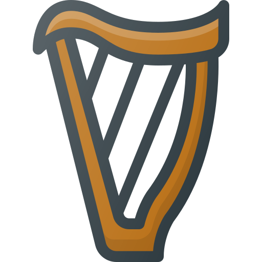 Harph, instrument, music icon