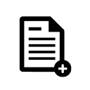 Add, document, file, new, page, paper icon