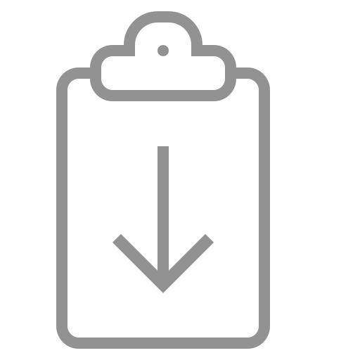 Clipboard, download icon