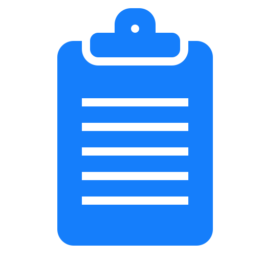 Text, clipboard icon
