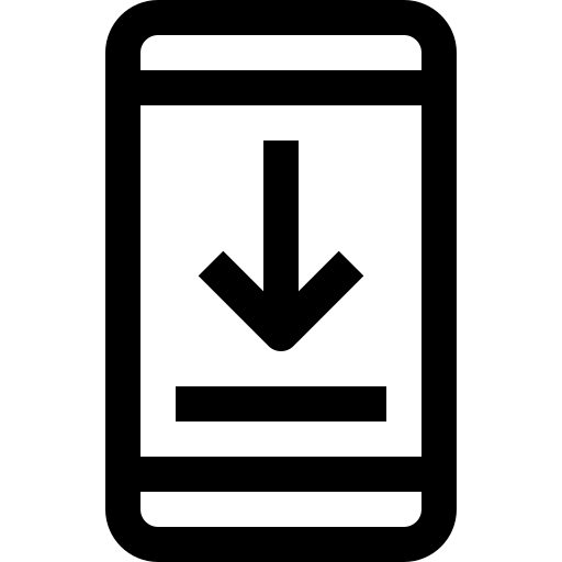 Ui, essential, app, smartphone, download icon