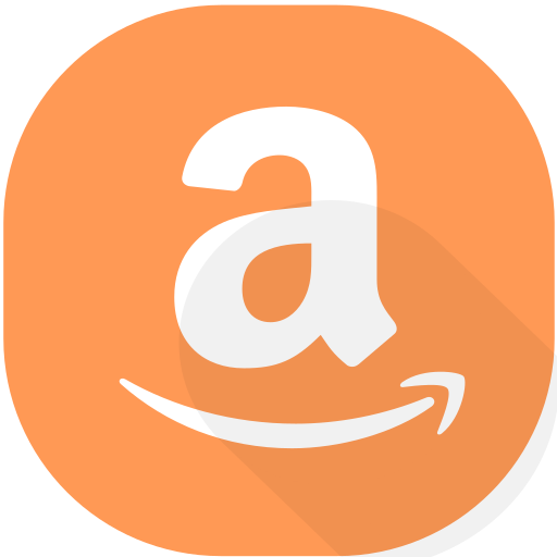Amazon, circle, design, material, shopping, store, website icon