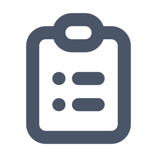 List, clipboard icon