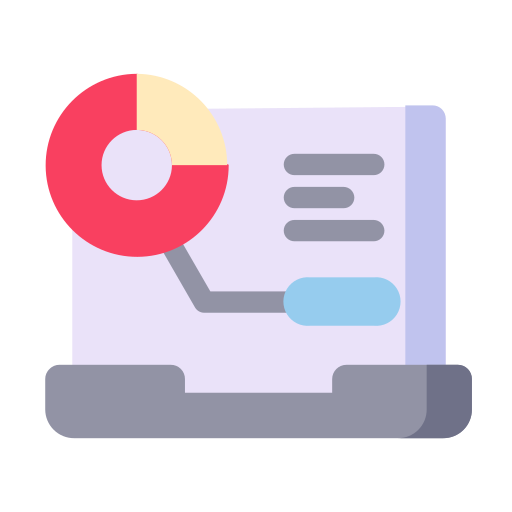 File, document, finance, business, laptop, data icon