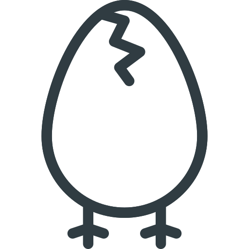 Break, broken, chicken, egg, leg icon