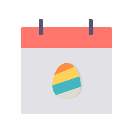 Calendar, celebration, day, easter, egg, event, festival icon