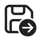 Fluent,Save,Arrow,Right,Regular ok 