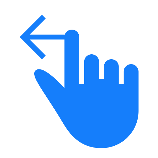 Finger, left, swipe icon