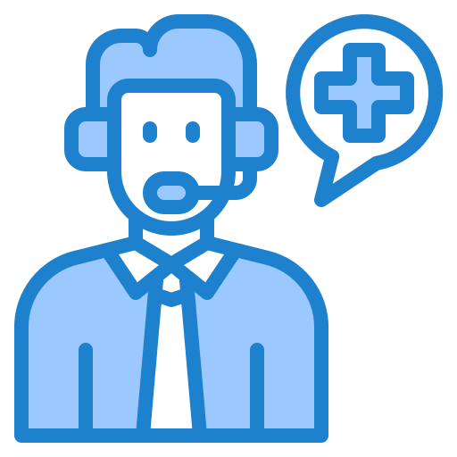 Callcenter, coronavirus, covid19, hospital, information icon