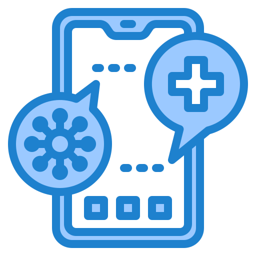 Corona, coronavirus, covid19, hospital, mobilephone icon