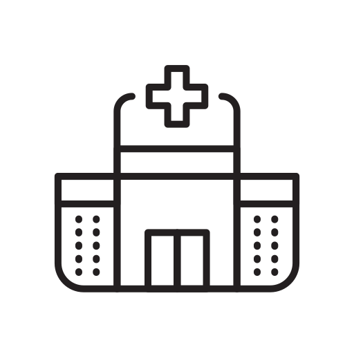 Coronavirus, covid, hospital icon