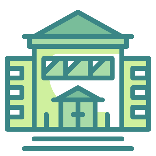 Architechture, building, education, library, school icon