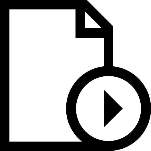 Document, run, sans icon