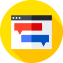 text,commerce and shopping,website,speech bubble,conversation,communications,chat,social media,webpage,message,ellipsis,talk,support