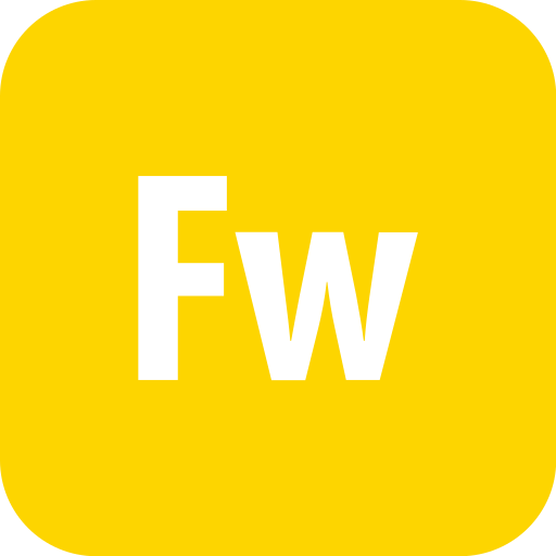 Adobe, fireworks, rounded icon