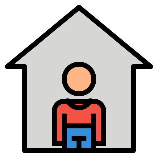 Building, coronavirus, estate, home, house, property, quarantine icon