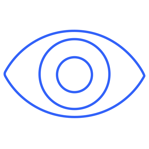 Eye, look, private, video, view, find, zoom icon