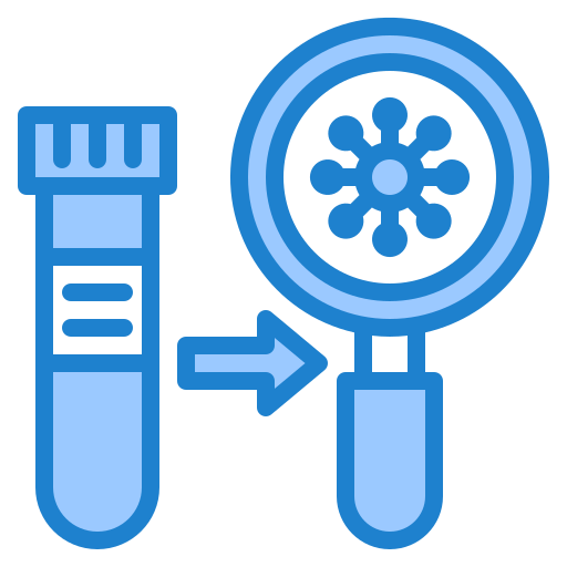 Corona, covid19, lab, search, virus icon