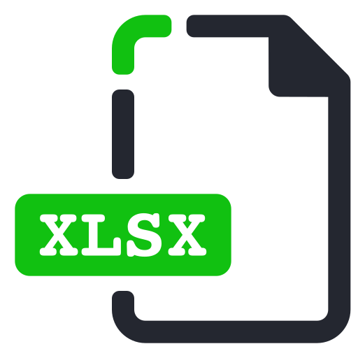 Extension, file, spreadsheet, xlsx icon