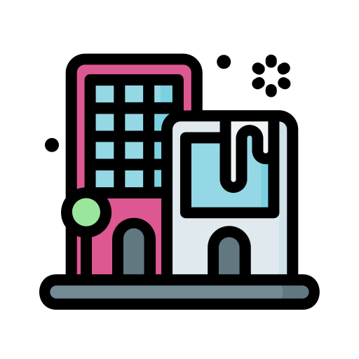 Building, company, office, real, estate, winter icon