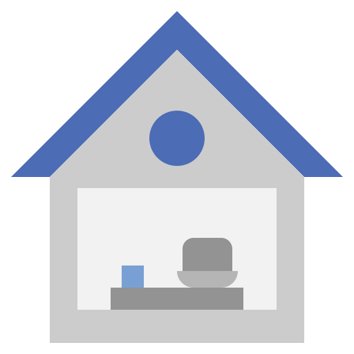 At, building, estate, home, house, real, stay icon