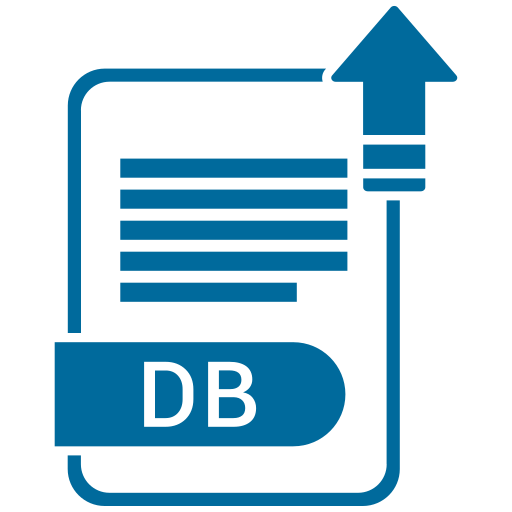 Db, document, extension, file, folder, format, paper icon