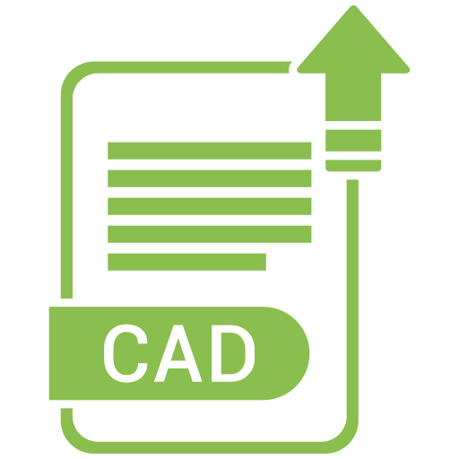 Cad, extension, file, format, paper icon