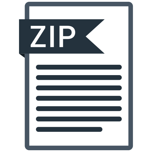 Documents, file, format, paper, zip icon