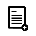 Add, document, file, new, page, paper icon