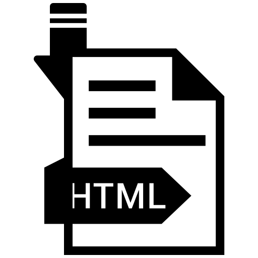 Document, extension, folder, format, html, paper icon