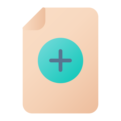 Add, data, file, page, paper icon