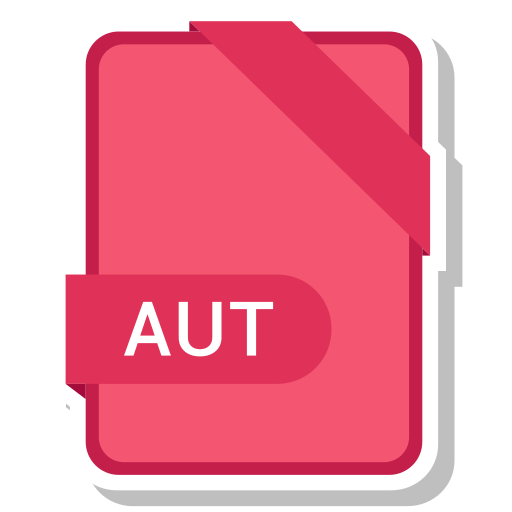 Aut, extension, file, format, paper icon