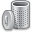 Bin, empty, metal icon