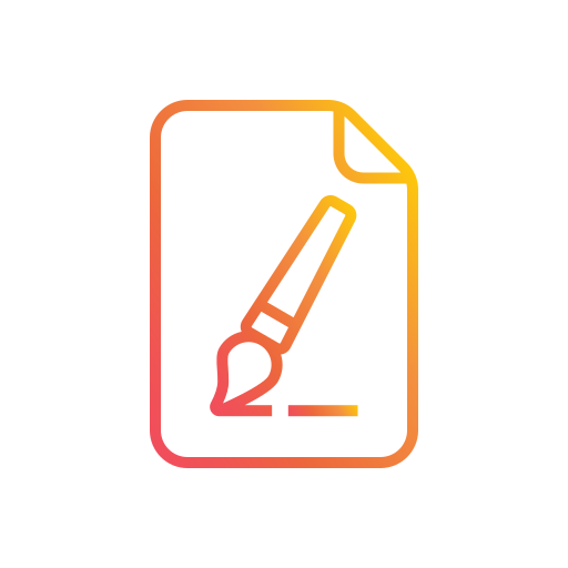 Brush, design, extension, file, format, graphic icon