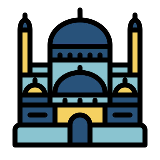 Mosque, prayer, islam, building icon