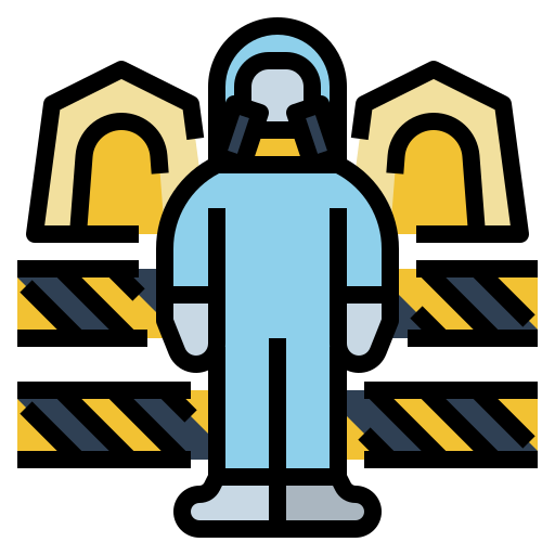 Area, building, quarantine, safety, virus icon