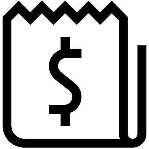 Bill, check, ecommerce, invoice, payment, receipt, shopping icon