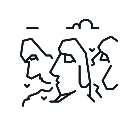 Chili, landmark, moai, rano, raraku, statue icon