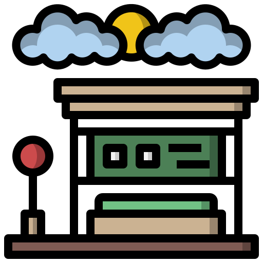 And, architecture, bench, bus, station, stop, urban icon