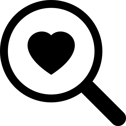 Search, heart icon