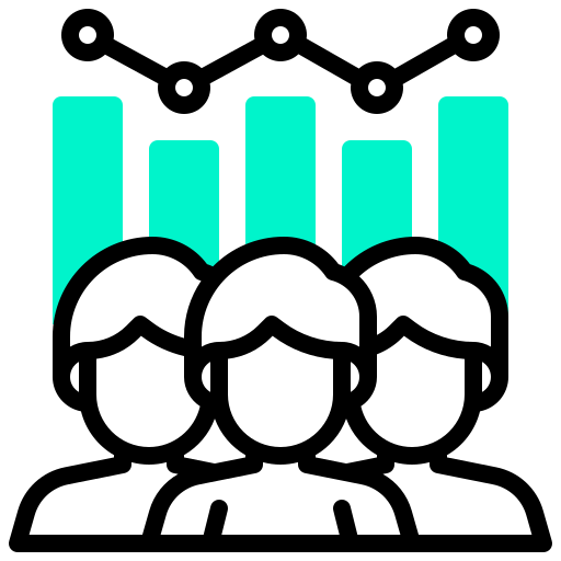 Analysis, graph, human, man, people, teamwork icon