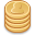 Coin, stack, gold icon